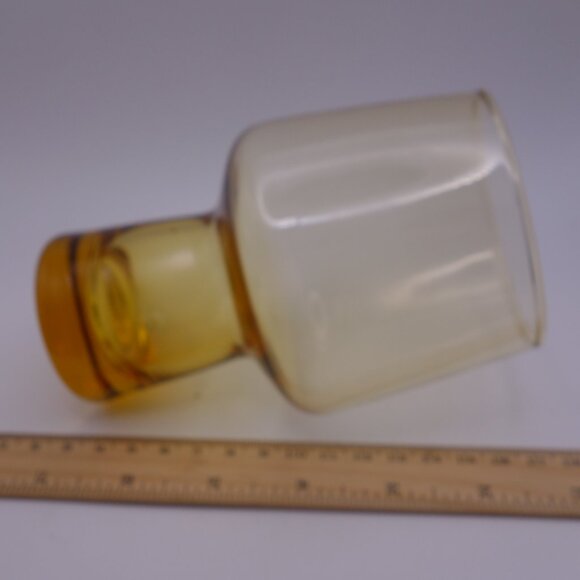 Set of Five(5) Amber Colored Glasses - Picture 8 of 11